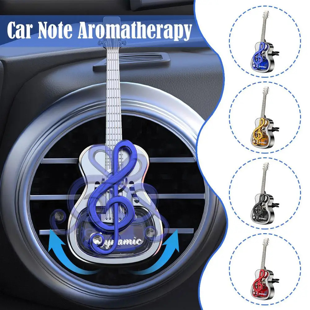 Creative Car Aroma Glass Bottle Can Be Filled Shape Guitar With Vent Air Fragrance Plating Aroma Decorations A4R7 250214