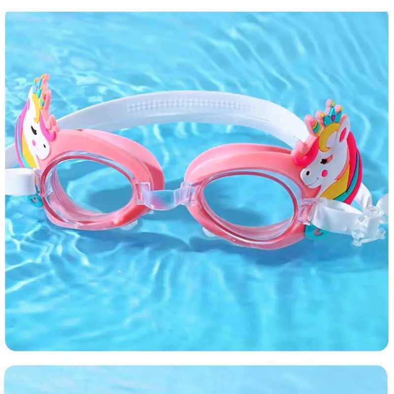 Colorful Childrens Diving Glasses Children Swimming Goggles Waterproof Anti Fog Adjustable Glasses Z250215