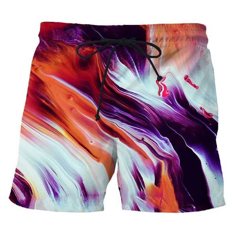 Painted Graffiti 3d Printed Shorts For Mens Street Personality Trend Short Pants Color Variety Summer Clothing Short Trousers W250215