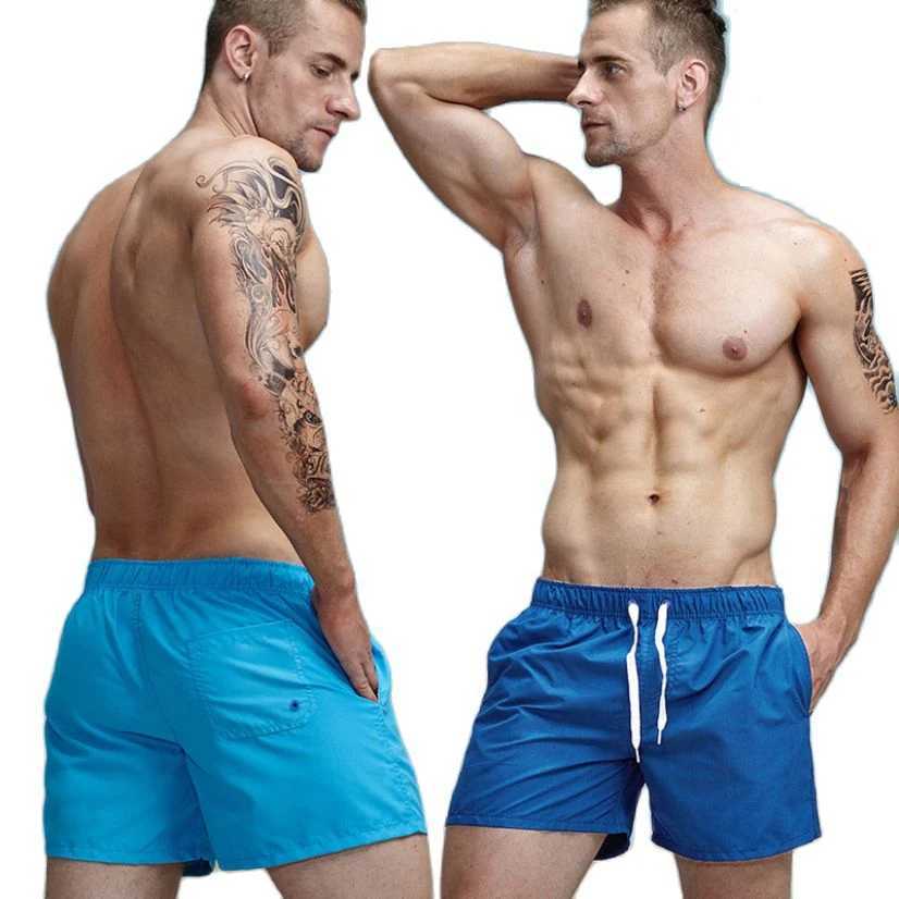 Casual shorts summer mens beach shorts fitness training pants breathable pockets surfing mens clothing W250215