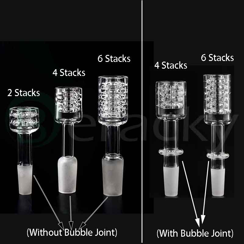 Beracky 2/4/6 Stacks Diamond Knot Quartz Stack Banger Nails 20mmOD 10mm 14mm 18mm Bangers Nails