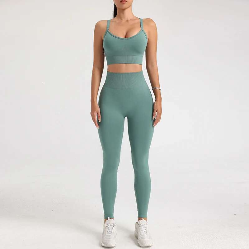 Women's Yoga Suit Sports Underwear Leggings High Stretch Sportswear Quick Dry Breathable Training Clothes Pants