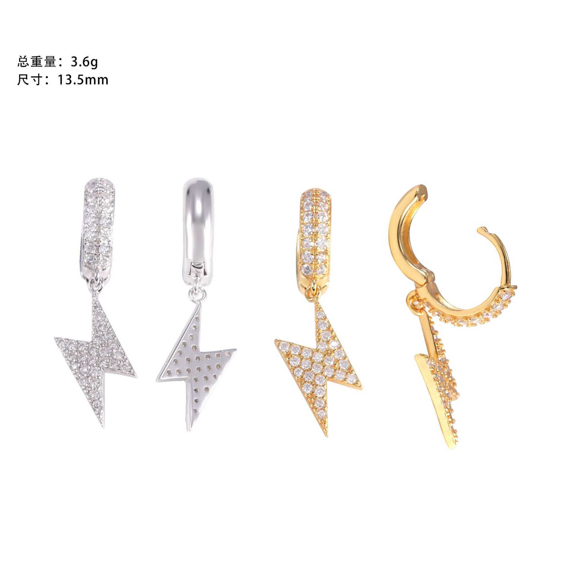 Super Yue New Design Lightning Earrings 925 Silver High end Jewelry vvs vs. Moissanite Hip hop Personalized Pendant Earrings