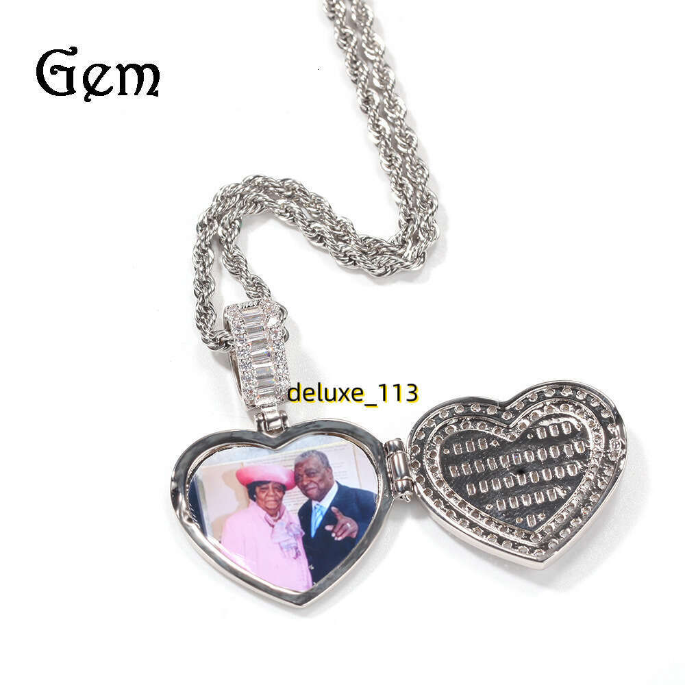 Hip Hop Jewelry Fashion Trend Flip Love Photo Style Couple Pendant