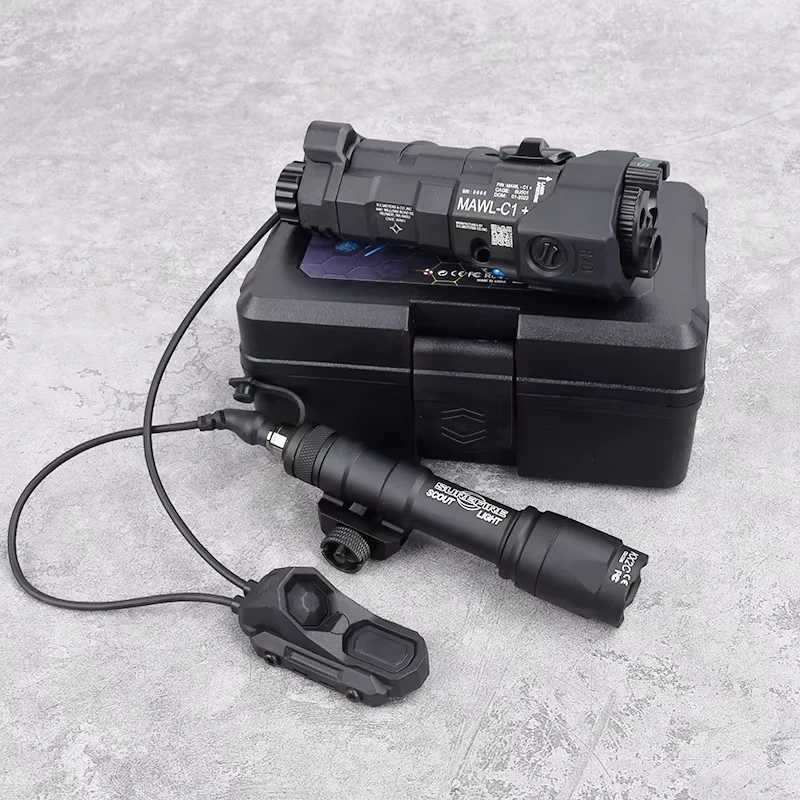 Tactical MAWL-C1 Red Blue Green Dot Laser IR MAWL D Airsoft Weapon Light SF M300A M600C High Power Hunting Flashlight Accessories W250214