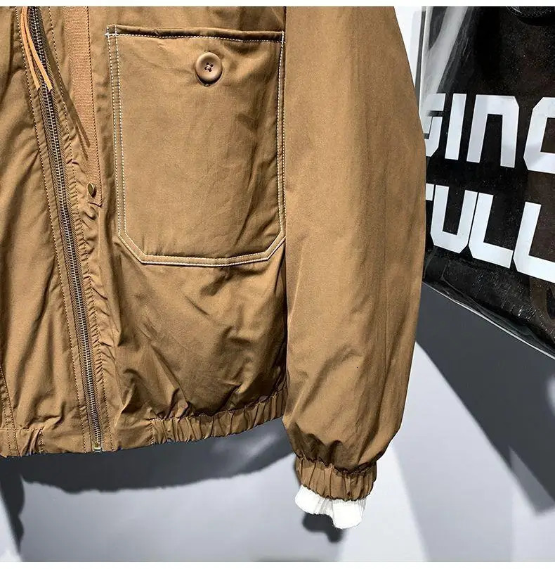 American casual fashion version workwear spliced sports jacket n feels like a mens 250212