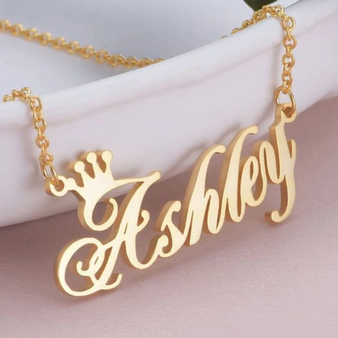 Custom Name Necklace Personalised 18 K Gold Plated Pendant Necklaces For Women Y2K Gift Cross Butterfly Stainless Steel Jewelry 250214