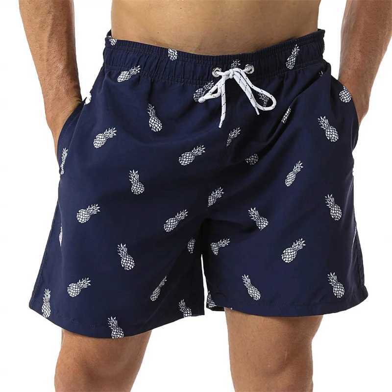 New 3D Simple Graphic Beach Shorts Men Women Fruit Pineapple Print Surf Board Trunks Hawaii Swimwear Pants Kids Cool Ice Shorts W250215