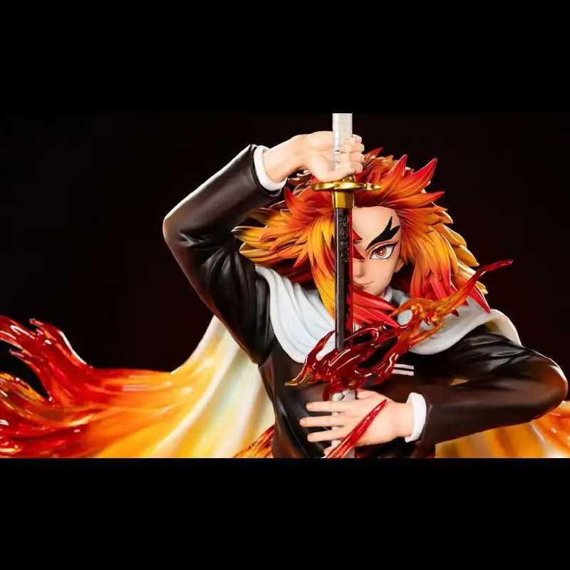 30cm Demon Slayer Figures Rengoku Kyoujurou Figures Anime Figure Pvc Model Statues Collection Room Decoration Table Toys Gifts W250214