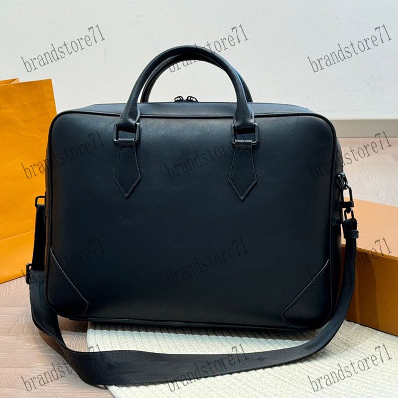 Designer Briefcases For Men Business Handbags Brand Striped Bag Design Laptop Letter Leather Handbag Messenger Capacity Shoulder Versatile Package