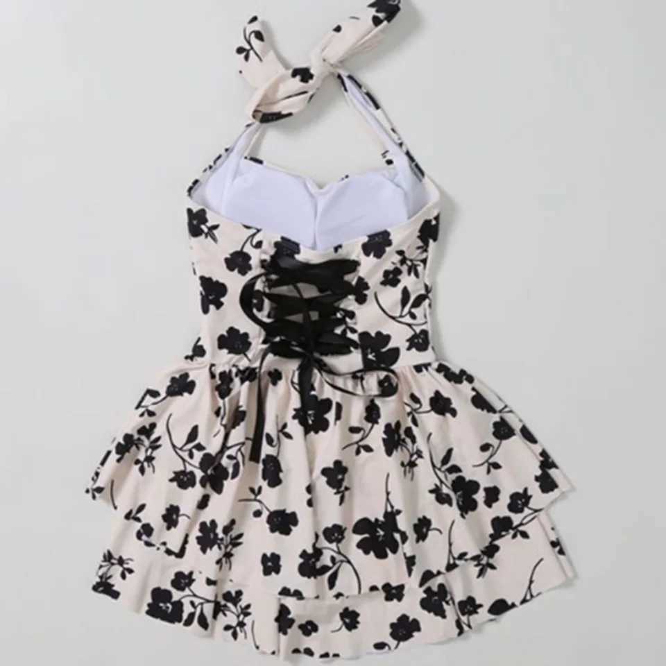 Comfy Fashion Hot New Stylish Women Swimwear Swimsuit Female Summer Sweet Beach Dress Belly-covering ConservativeW250214