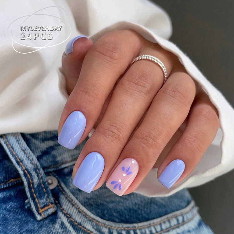 False Nails French style nail art patches are popular with 24 finished nail art patches available for wearing H25215
