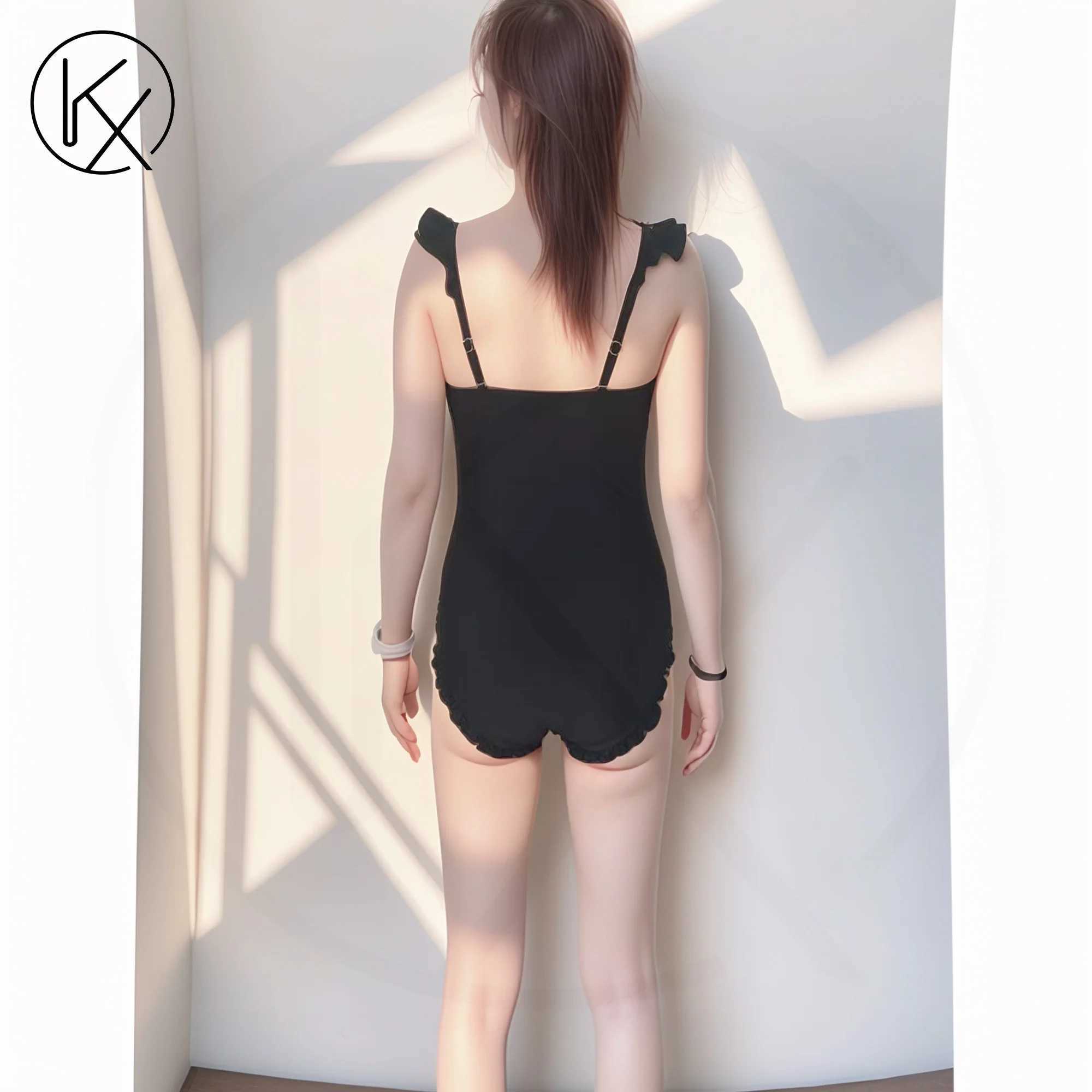 Kaixiggmm womens one-piece Lolita swimsuit sexy swimsuit camera dating swimsuit spark accessories essentialW250214