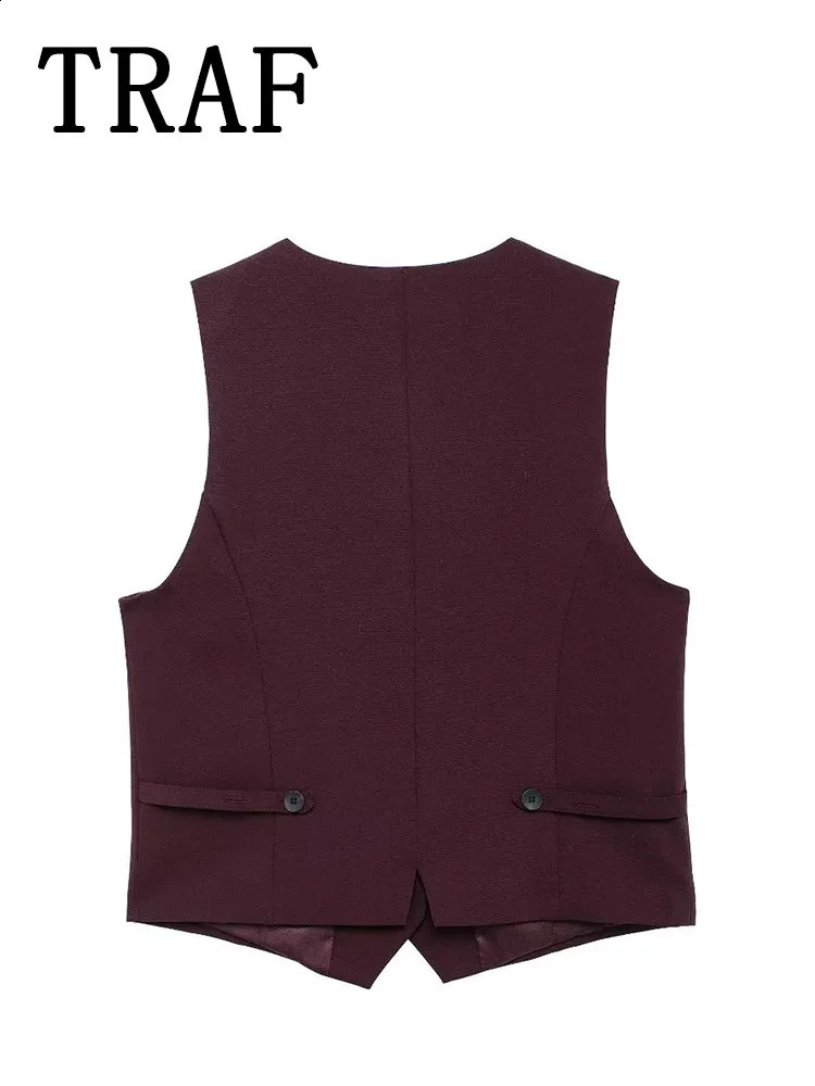 TRAF Double Pleated Pants Sets Women 2 Pieces Fashion Slim Fit vest Womens Suit Two Piece Set Women Outfit 250210