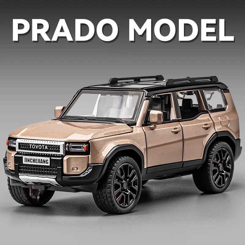 1 32 TOYOTA PRADO Land Cruiser Off Road Vehicle Metal Alloy Diecast Model Car Outdoor Display Collectibles Decorative Gift BoyT250215