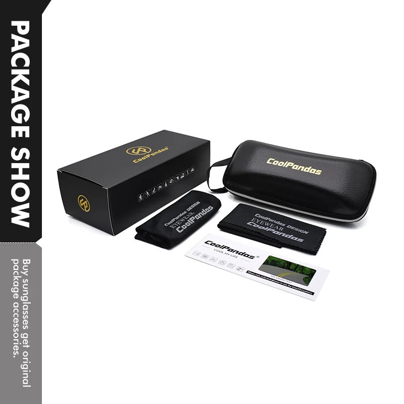 CoolPandas high-quality sunglasses polarized mens and womens poelectric UV400 protective driving sunglasses neutral color changing lens 250213