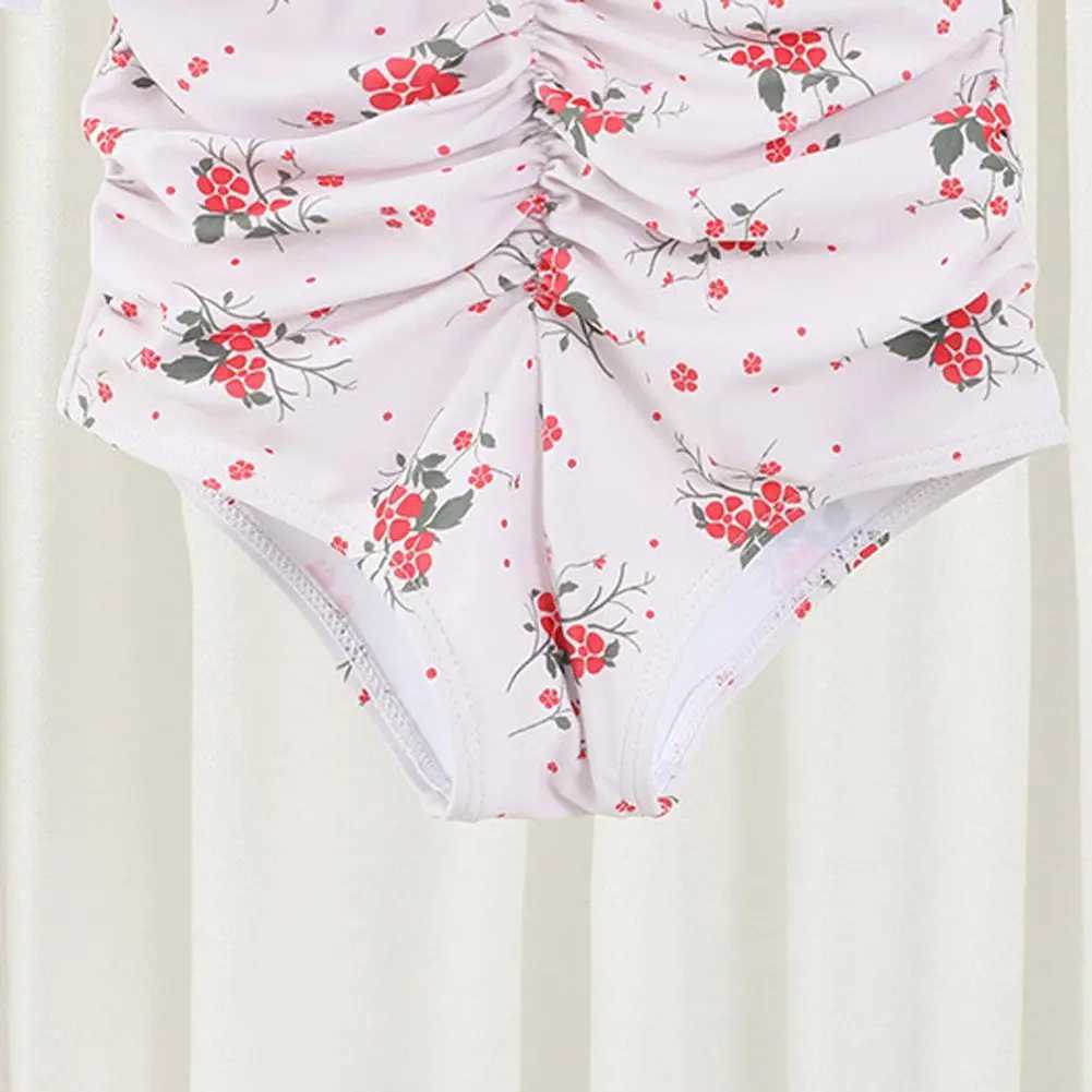 2023 Fashion Summer Toddler Newborn Baby Girls Swimwear Swimsuits Bow Floral Printing Sling Bodysuits Bathing Suits 1-6YXJ250214
