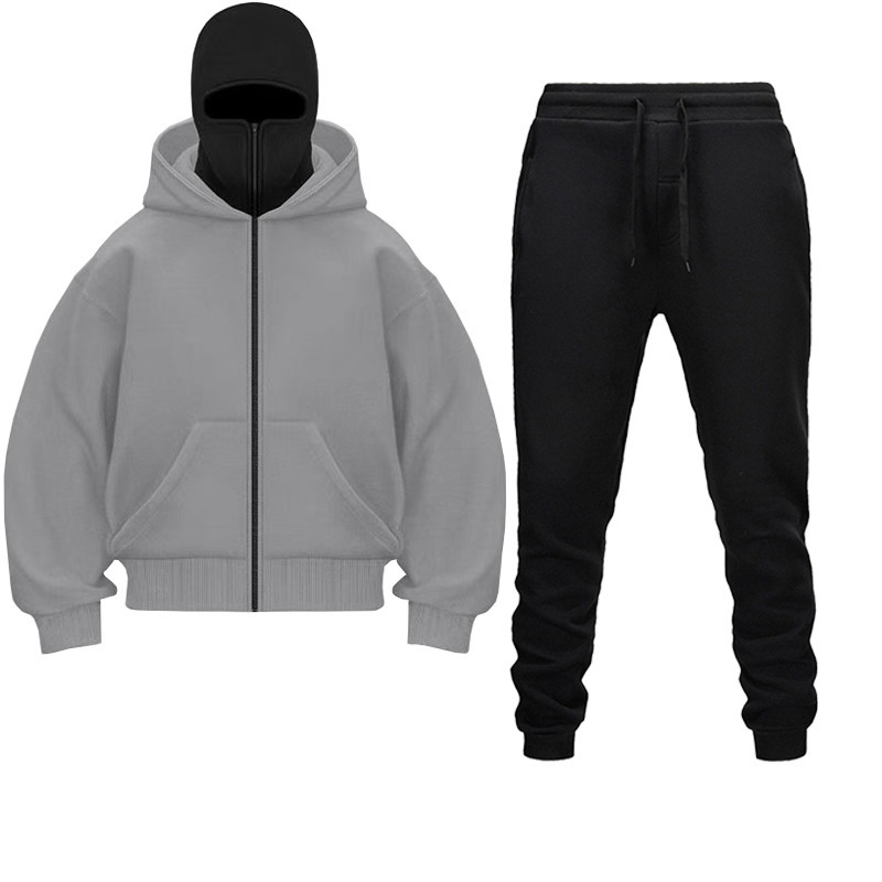 GY02144 New style double hooded spring and autumn hooded sweater suit trend