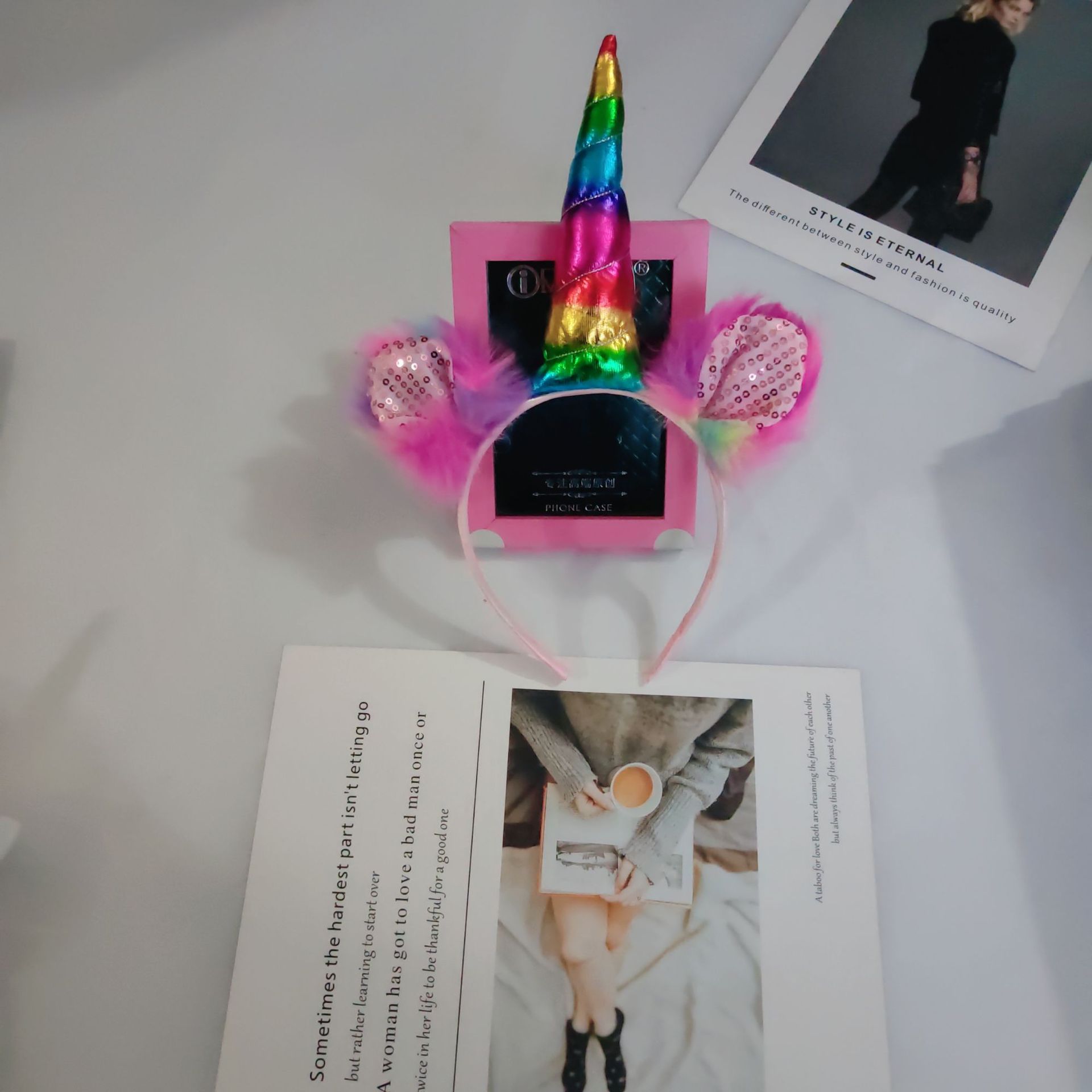 Cross-border New Design Mermaid Unicorn Hair Band with Cat Ear Decor for Parties