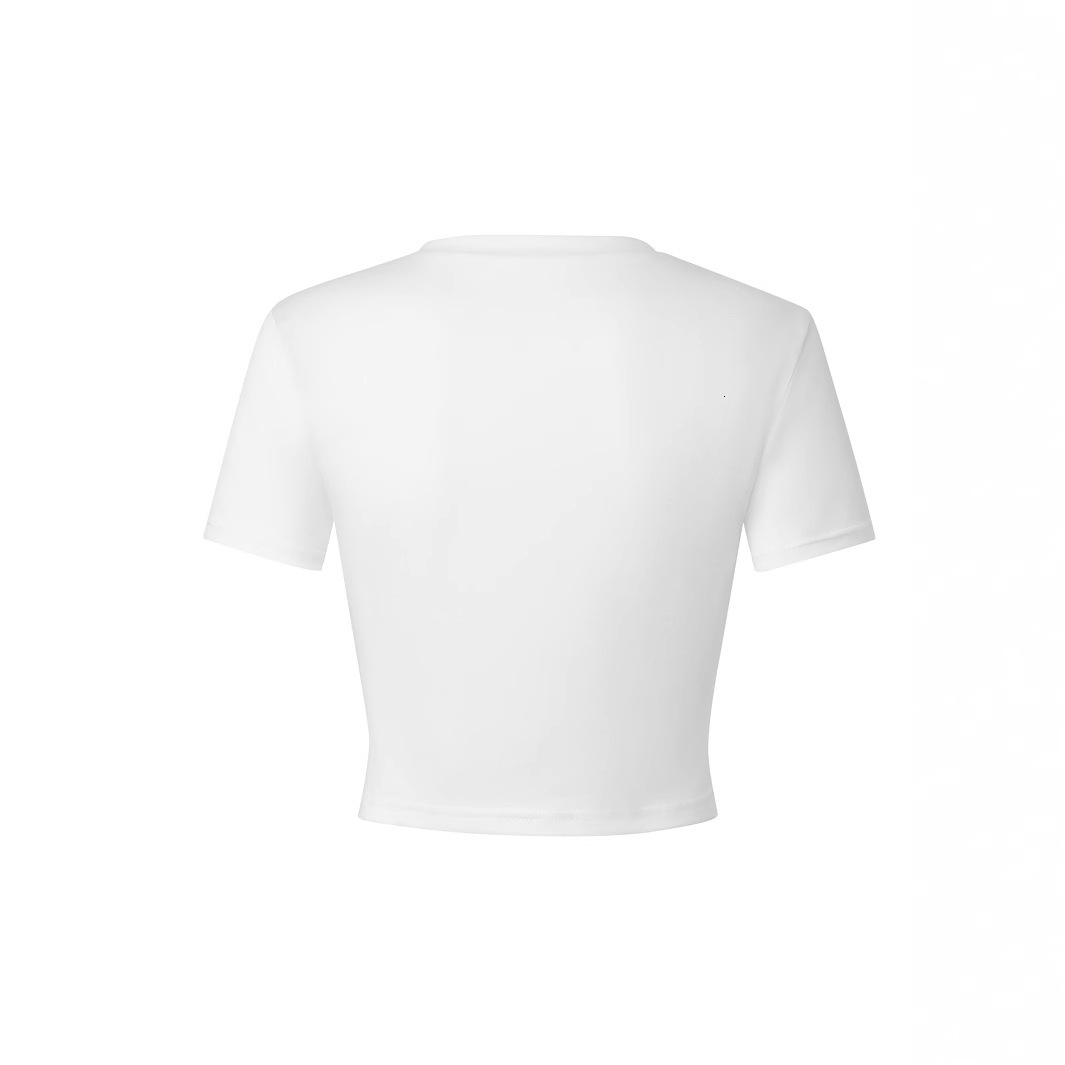 Designer Fashion Versatile 2025 Spring/summer New Collection Strawberry Jam Letter Printed Summer Fairy Sexy Women's T-shirt Top Hot Stamping