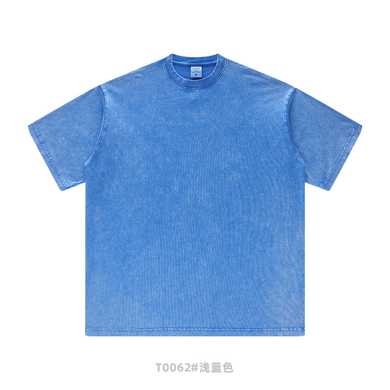 Designer Fashion Trend Versatile TILANI Summer Youth Fashion Brand Washed Pure Cotton Men Short Sleeved T-shirt