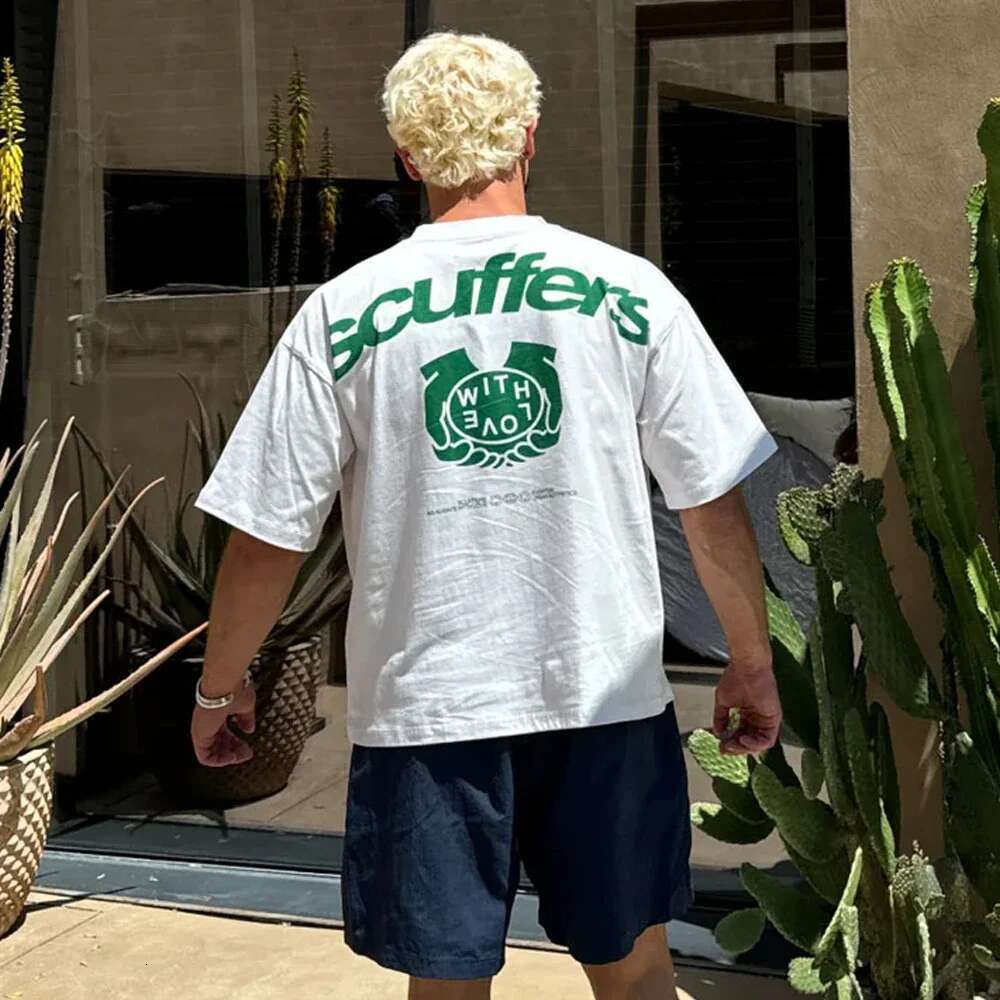 Men's and women's short-sleeved t-shirt, scuffers style, with carillon print, surfcases, holiday, luxury brands, street, South America, 2025