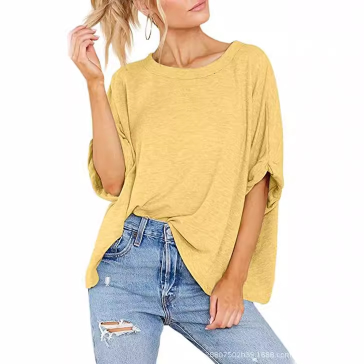 Designer Free Shipping Summer New Women Large Casual Short Sleeved Loose T-shirt Top