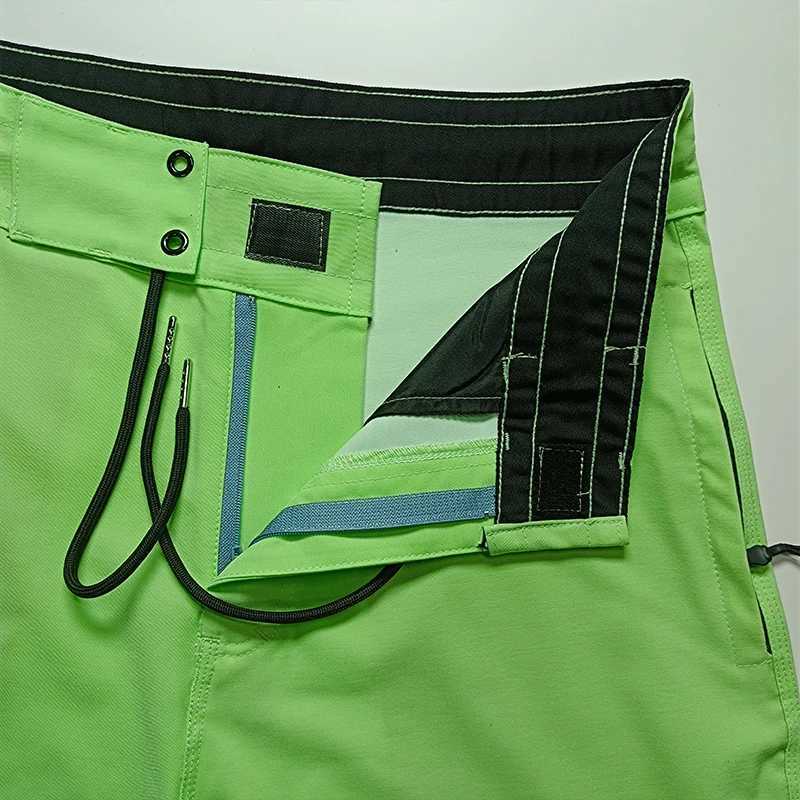 Men Classic Board Shorts 4-Way Strech Waterproof Suit Short Bermuda Swim Trunks Quick-Dry Beach Surf Sports Fitness GYM Short W250215