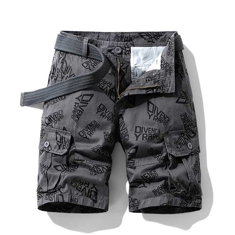 Fashion Printed Beach Shorts Mens Summer Fashion Brand Middle Pants Loose Straight Casual All-Matching Work Clothes Fifth Pants W250215