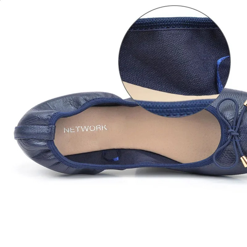 Women Leather Breathable Ladies Comfortable Ballet Flats Fashion Slip on Shallow Loafers Office Flat Boat Shoes 250214