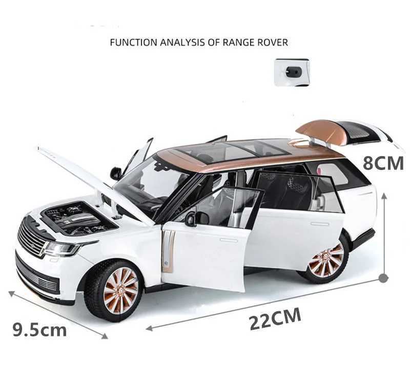 Top Quality New 1/24 Land Range Rover SUV Alloy Diecast Metal Toy Off-Road Vehicles Car Model Simulation Sound And Light Kids Giftt250215