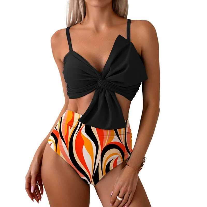 Womens swimsuit bikini set sexy Tankini two-piece swimsuit bikini set summer swimsuit fashionable printed beach swimsuitW250214