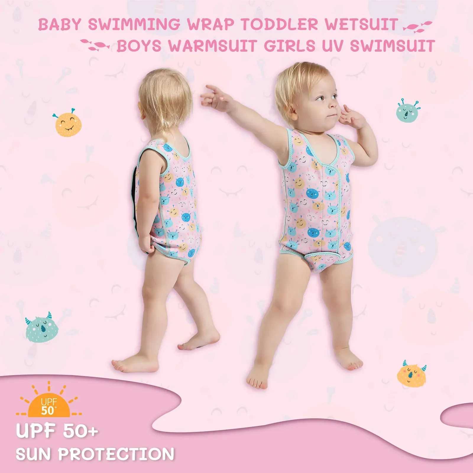 Infant Toddler 2MM Neoprene Vest Adjustable Magic Tape Front Chest Crotch UPF50+ Sun Protection Cold Proof Warm Swimming WetsuitXJ250214