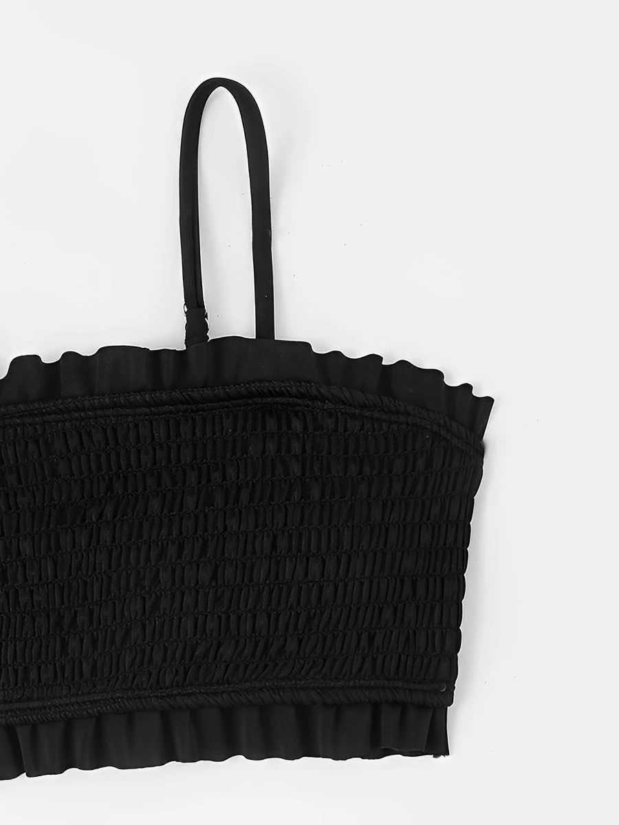 2024 Print Strappy High Waist Bikini Girls Swimsuit Kids Swimwear Female Childrens Bathers Bathing Swimming Swim Suit BeachwearXJ250214