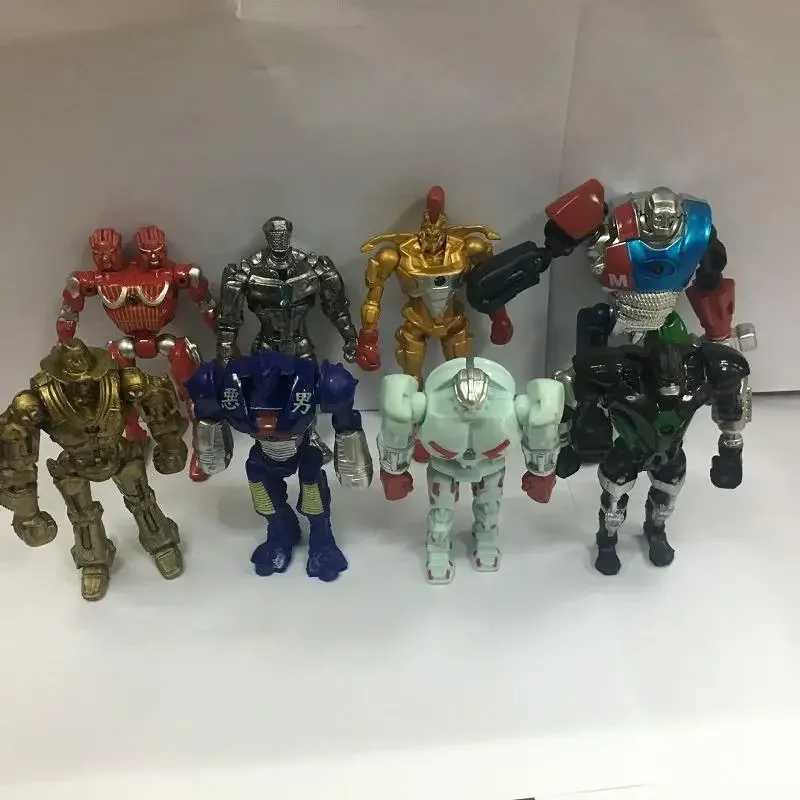 8 pieces/set 13cm animated real steel Zeus atomic Midas Adam raid robot model toy gift action picture collection decoration gift toy W250214