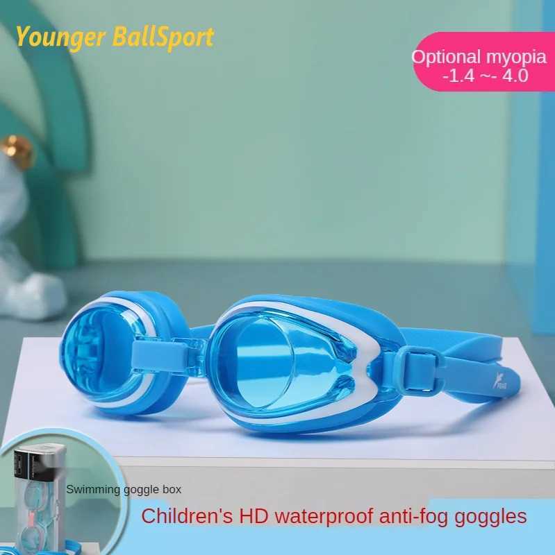 Myopia Children Swimming Boy goggles Anti-Fog HD professional Sports water goggles swim eyewear Waterproof Kids Swimming glasses Z250215