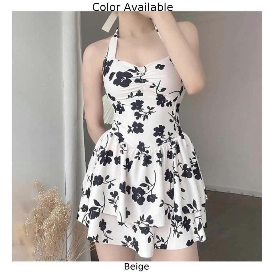 Comfy Fashion Hot New Stylish Women Swimwear Swimsuit Female Summer Sweet Beach Dress Belly-covering ConservativeW250214