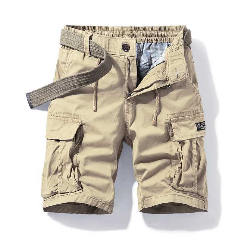 2025 New Mens Summer Cotton Army Tactical Cargo Shorts Fashion Khaki Multi-pocket Casual Short Pants Loose Military Shorts Men W250621