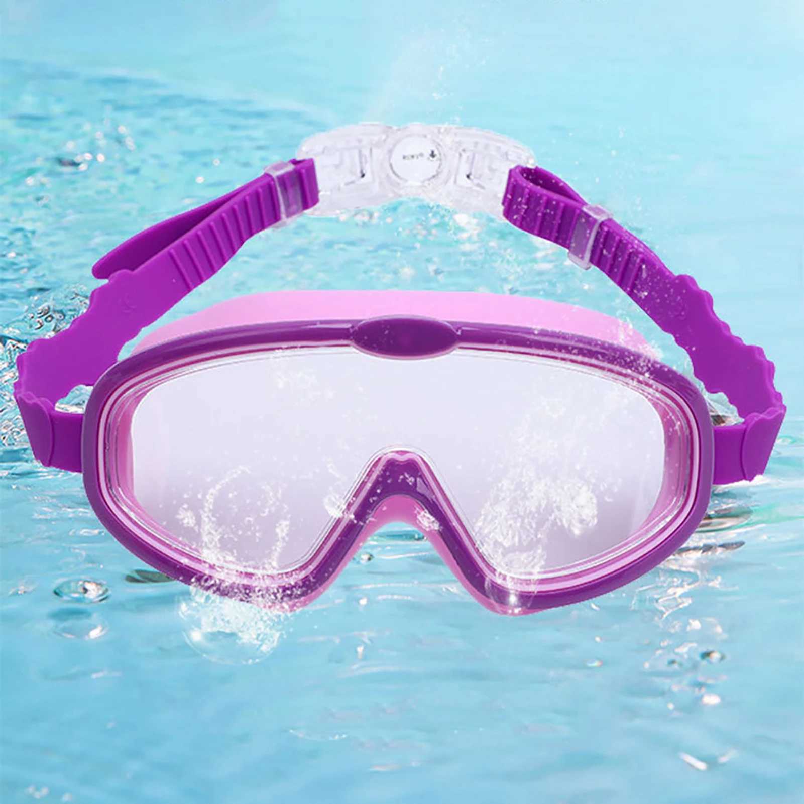 Swimming Goggles Children Waterproof Swim Diving Mask Eyewear UV Anti Fog Pool Water Sport Glasses Large Frame For Kids Teenager Z250215
