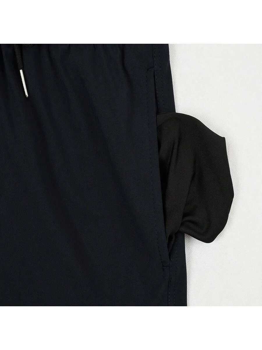 2pcs Mens Swimming Trunks With Compression Liner Stretch Mens Swimwear 2 In Quick Dry Running Gym Swim Shorts For Men W250215