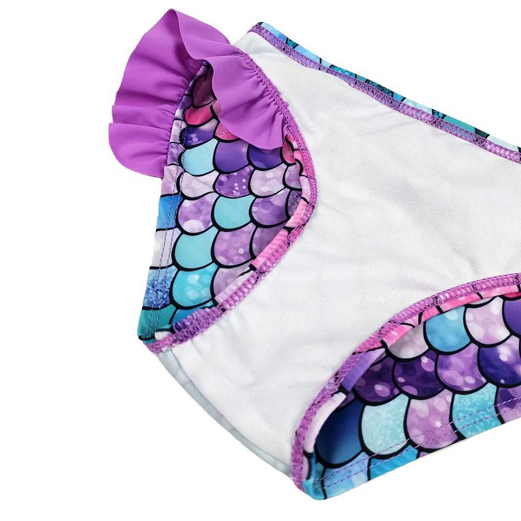 Able Summer Swimsuit Set for Girls 5-12Y Kids Swimwear Fish Scale Cami Top Ruffled Trim Mid Stretch Shorts Bikini TankiniXJ250214