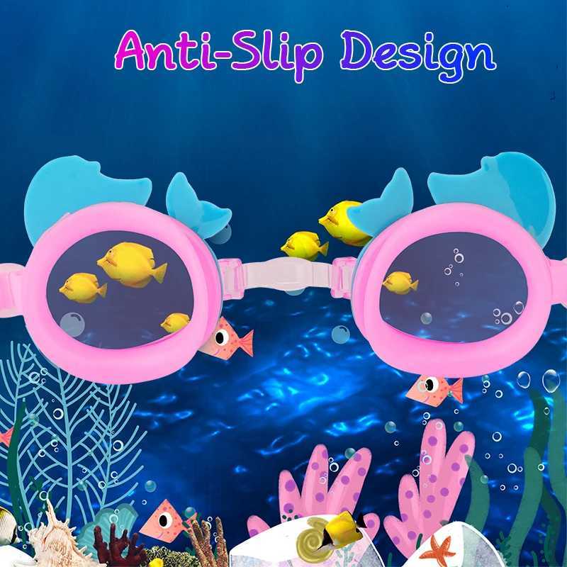 Professional Swimming Goggles Girl Swim Glasses with Ear Plug Waterproof Anti Fog Swim Eyewear For Children Kids Gifts Z250215-1