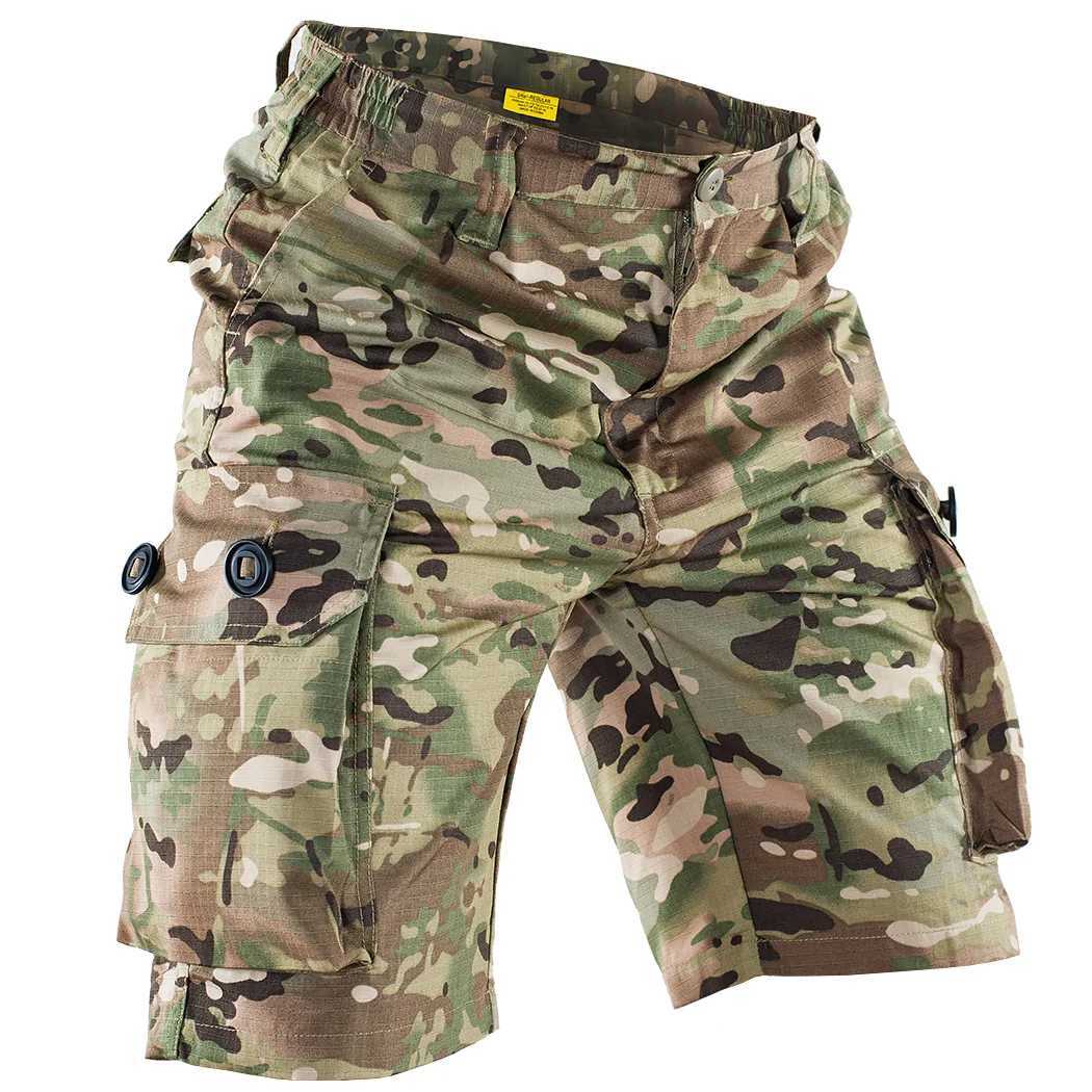 MEGE 2023 New Camouflage Casual Shorts Men Tactical Camo Cargo Short Pants Gym Running Hiking Short Sets Streetwear W250621