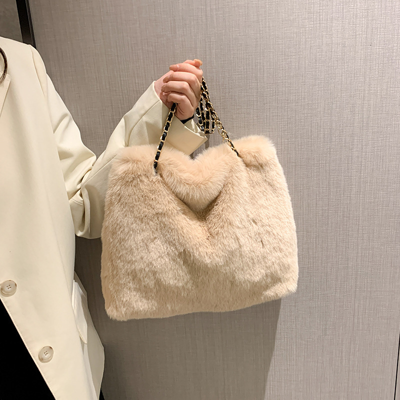 Autumn/Winter Women's Handbag Designer Handbag Warm Plush Shoulder Chain Shopper Wallet 2025 New Women's Square Handbag