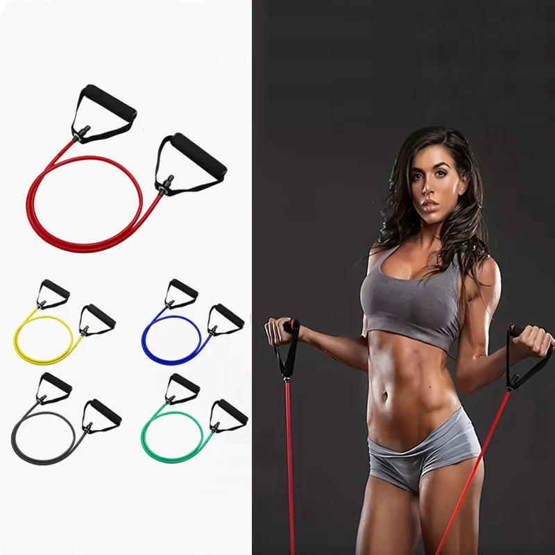 5 Levels Resistance Bands with Handles Training Exercise Tube Band Pull Rope Fitness Elastic Workouts Strength Equipment 250213