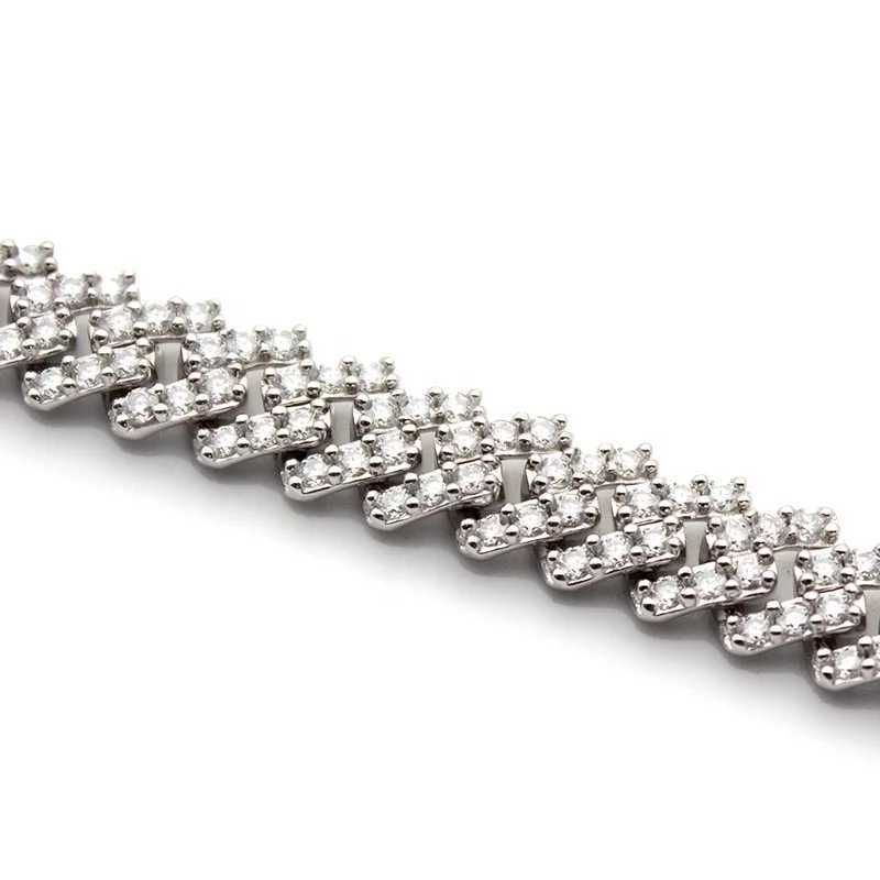 Custom 10mm Tennis Chain S925 Silver Moissnaite Out Necklace Men Hip Hop Jewelry Tennis Chain Moissnaite Diamond Chain