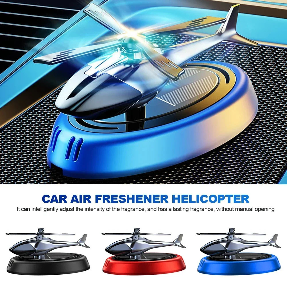 Solar Car Fragrance Helicopter Car Air Freshener ornaments Decor Interior Decoration Solar Rotating Aroma Diffuser for Office 250214