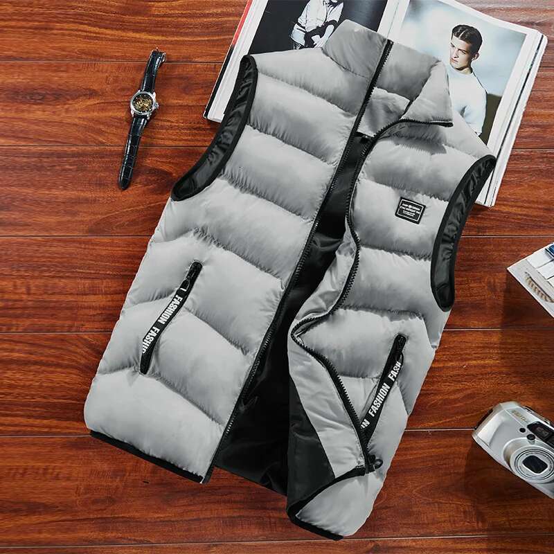 Spring Fashion Jacket Sleeveless Thermal Soft Vests Casual Coats Male Cotton Mens Vest Men Thicken Waistcoat 8Xl