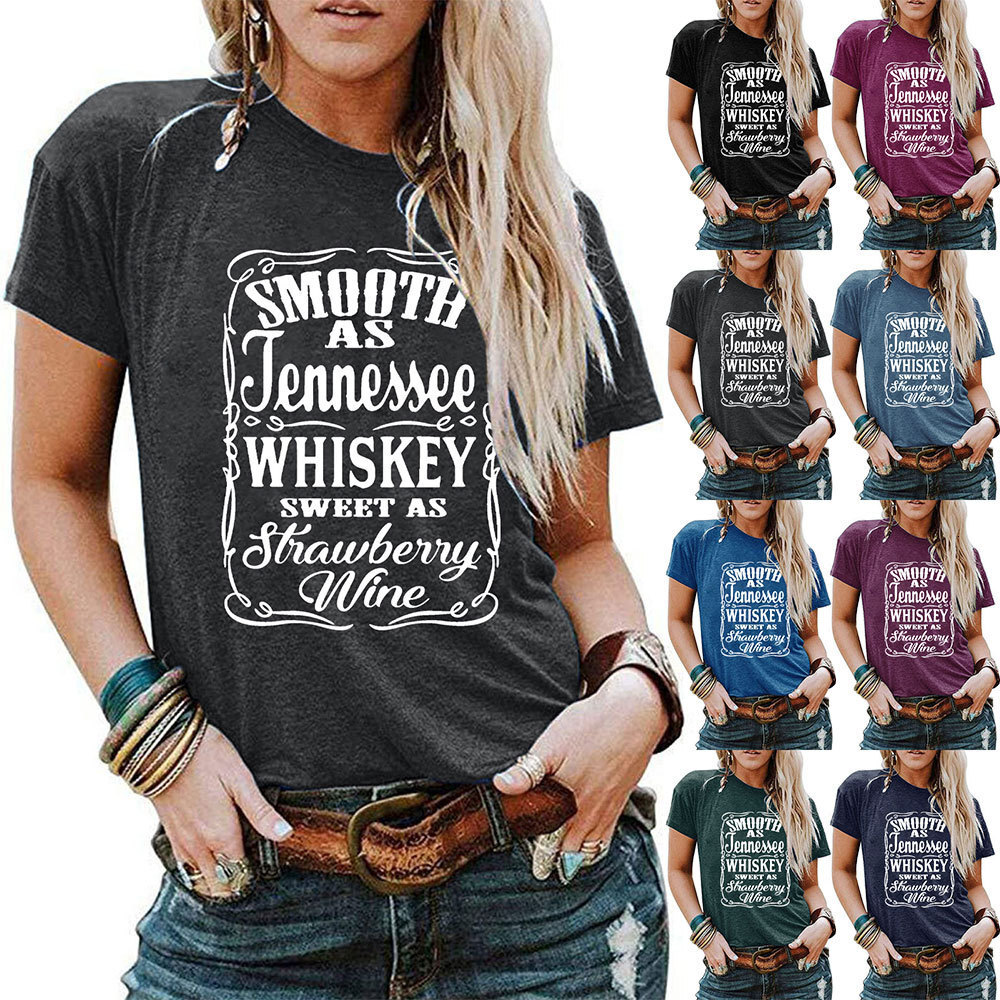 Designer Fashion Trend Spring/summer New Letter Printed Round Neck Loose Short Sleeved T-shirt For Women Top