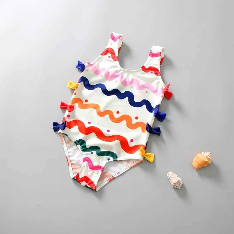 Childrens Swimsuit Girls One-Piece Sun Protection Girls Cute Swimsuit Korean Childrens 1-3 Year Old Baby SwimsuitXJ250214